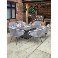 Aspen 6 Seater Garden Fire Pit Table & Chairs