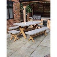 Luna Garden Dining Table & Bench Set