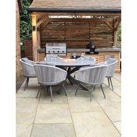 Aspen 6 Seater Round Garden Table & Chairs