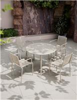 Porto 4 Seater Round Garden Table & Chairs
