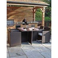 Nevada 4 Seater Rattan Garden Cube Dining Set