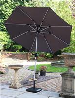 Crank and Tilt LED Strip Parasol