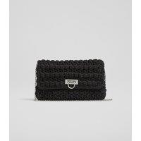 Fabric Woven Chain Strap Clutch Bag