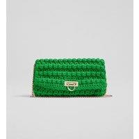 Fabric Woven Chain Strap Clutch Bag