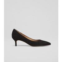 Suede Kitten Heel Pointed Court Shoes