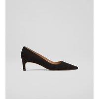 Suede Kitten Heel Pointed Court Shoes