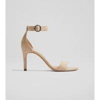 Suede Buckle Ankle Strap Stiletto Heel Sandals