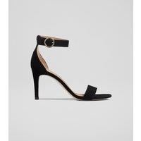 Suede Buckle Ankle Strap Stiletto Heel Sandals
