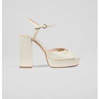 Leather Block Heel Platform Sandals