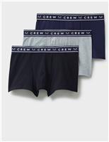 Crew Clothing 3 Pack Cotton Rich Boxers Black Mix