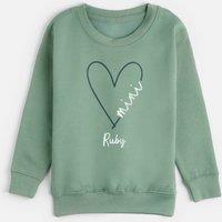 Personalised Kids Heart Mini Sweatshirt (1-11 Yrs)
