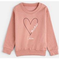 Personalised Kids Heart Mini Sweatshirt (1-11 Yrs)