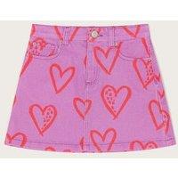 Denim Heart Print Skirt (3-13 Yrs)