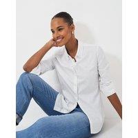 Crew Clothing Pure Cotton Collared Shirt White