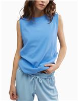FP Movement Spin Pure Cotton Crew Neck Relaxed Vest Top Light Blue