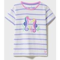 Pure Cotton Seahorse Sequin T-Shirt (3-12 Yrs)