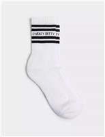 Varsity Slogan Cotton Rich Socks