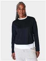 Sweaty Betty Essential Crew Neck Crop Top White