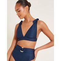 Suzie Ribbed Tie Detail Triangle Bikini Top