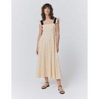 Pure Cotton Broderie Midaxi Skater Dress
