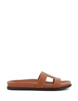 Wide Fit Leather Sliders