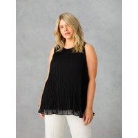 Round Neck Pleated Vest