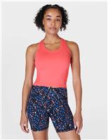 Sweaty Betty Racer Back Seamless Crop Tank Top Coral