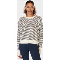 Sweaty Betty After Class Cotton Blend Relaxed Sweat-shirt White Mix