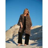 Animal Print Relaxed Kimono Top