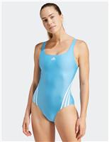 3 Stripes Scoop Neck Cut Out Swimsuit