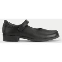 Kids Leather Riptape School Shoes (13 Small - 5 Large)