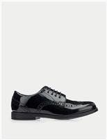 Kids Patent Leather Brogue School Shoes (10 Small - 4 Large)
