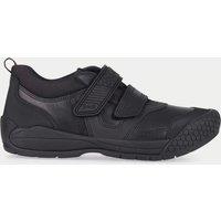 Kids Leather Riptape School Shoes (7 Small - 4 Large)