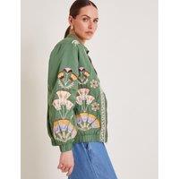 Pure Cotton Embroidered Bomber Jacket