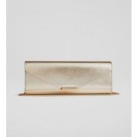 Leather Metallic Clutch Bag