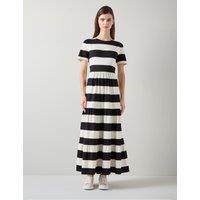 Pure Cotton Striped Maxi T-Shirt Dress