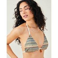 Printed Padded Triangle Bikini Top