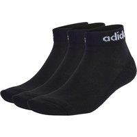 3pk Linear Cotton Rich Logo Ankle Socks