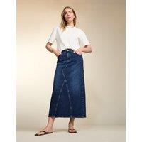 Cotton Rich Midi Denim Skirt