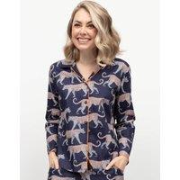 Cotton Modal Leopard Print Pyjama Top