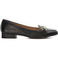 Leather Block Heel Loafers