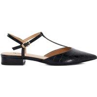 Leather Ankle Strap Flat Pointed Shoes