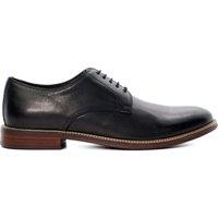 Dune London Wide Fit Leather Gibson Shoe Black