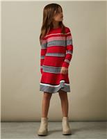Striped Knitted Dress (4-14 Yrs)