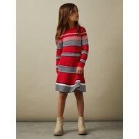 Striped Knitted Dress (4-14 Yrs)