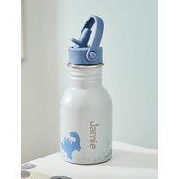 Personalised Grey Dinosaur Water Bottle