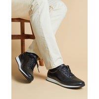 Leather Lace Up Trainers