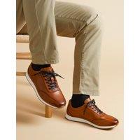 Leather Lace Up Trainers