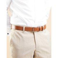 Jones Bootmaker Leather Rectangular Buckle Belt Tan