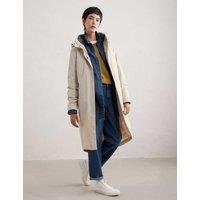 Seasalt Cornwall Waterproof Hooded Longline Parka Natural